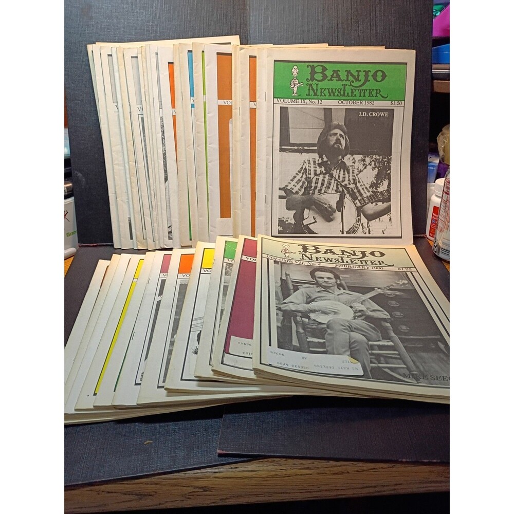 Lot of 33 Banjo Newsletters 5-String Vintage Magazine See Issues in Description